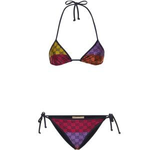 GUCCI GG logo multicolor bikini set